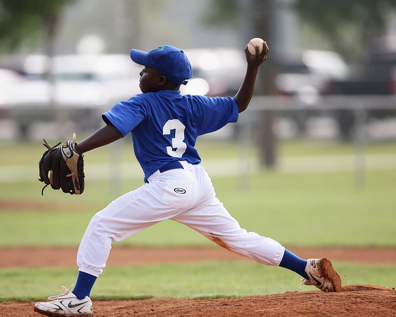 game, motion, sport, infield, day, men, childhood, pitch, team, boys, player, focus, outdoors, clothing, action, pitching, field, arms raised, boy, mound