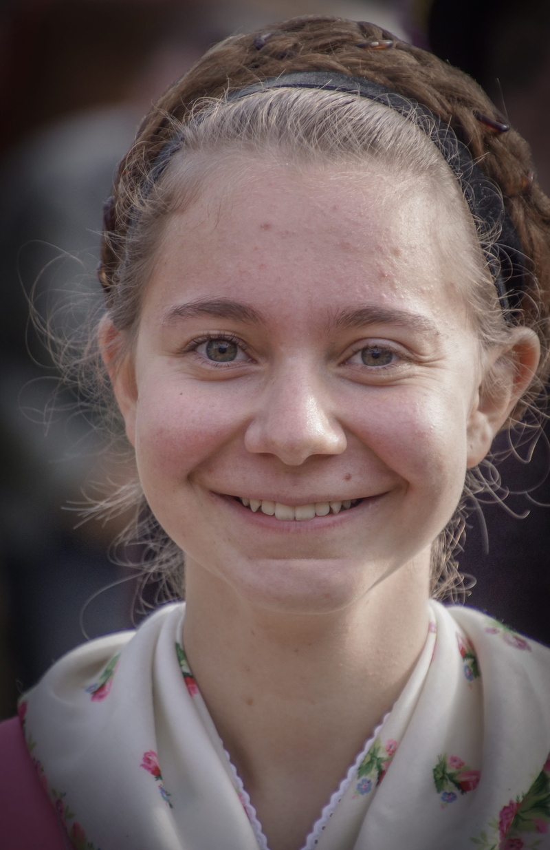 hairstyle, campaign, headshot, front view, bella, young adult, teeth, smiling, young women, girl, ears, hair, agriculture, real people, happy, peasant woman