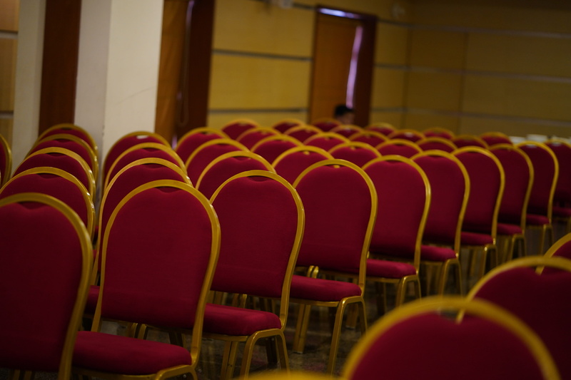 repetition, seat, exhibition, meeting, red, entrance hall, art, stage theater, arts culture and entertainment, domestic room, chair, business conference