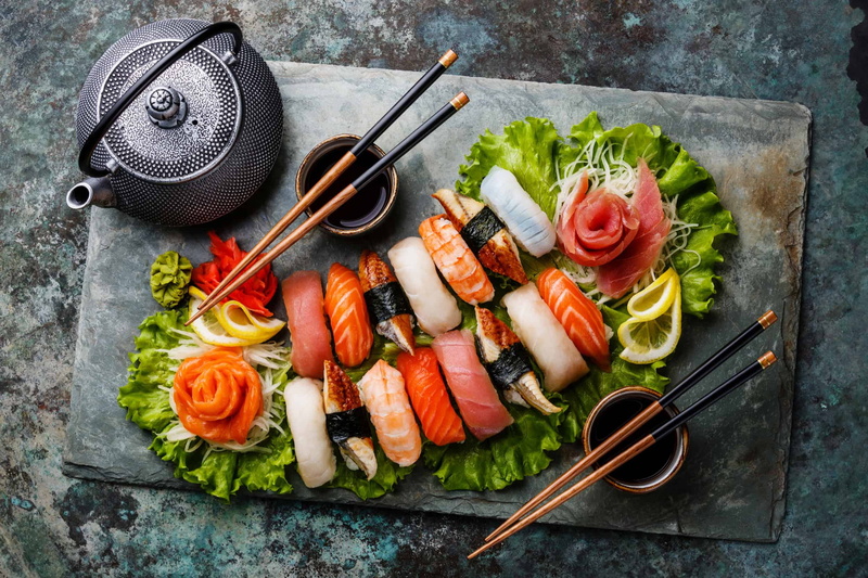 1080P, fish, figure, sauce, sticks, sashimi, tea