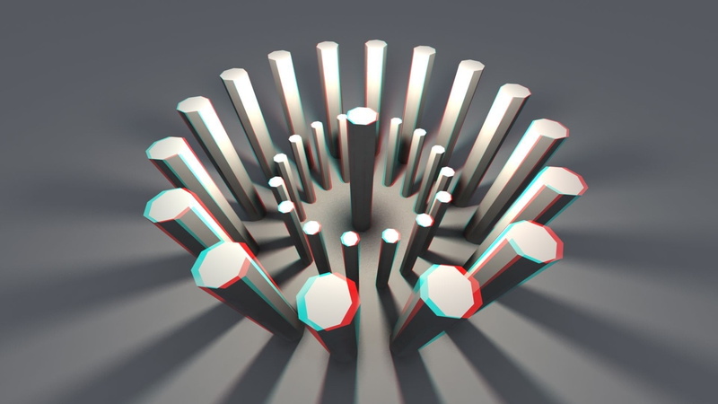 nail polish, indoors, still life, studio shot, Figures, large group of objects, high angle view, cut out, 1080P, no people, glowing, abundance, dose, Anaglyph