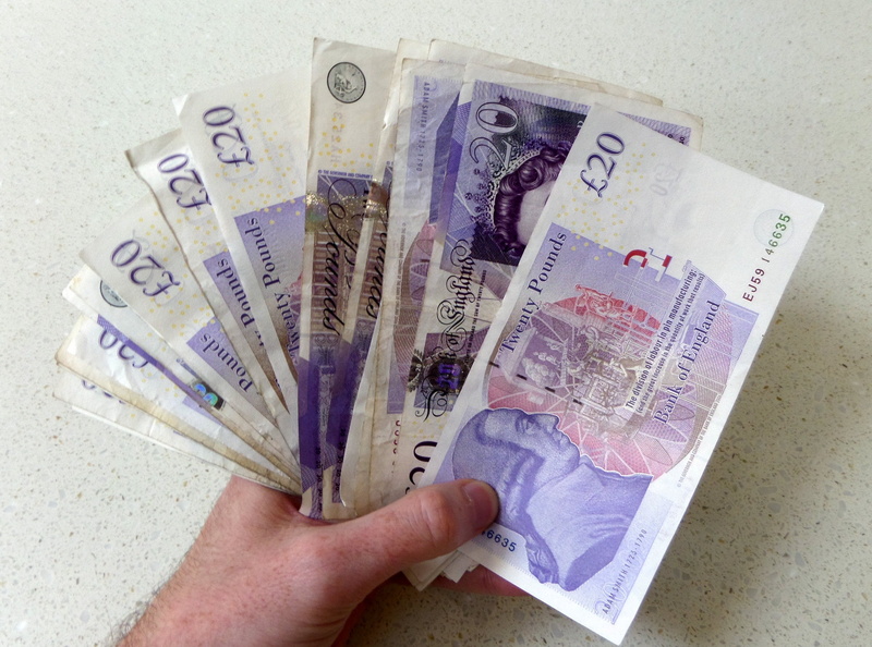 notes, pounds, savings, revenue, 1080P, indoors, holding, liquidity, paper Currency, human limb, currency, incentive, money, hand, human body part, number