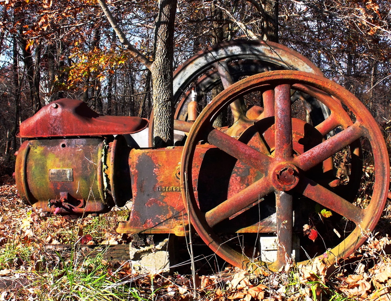 Old, Machine, machinery, mode of transportation, obsolete, damaged, land, cogwheels, field, rural Scene, rusty, wheel, run-down, Scrap, tree, no people