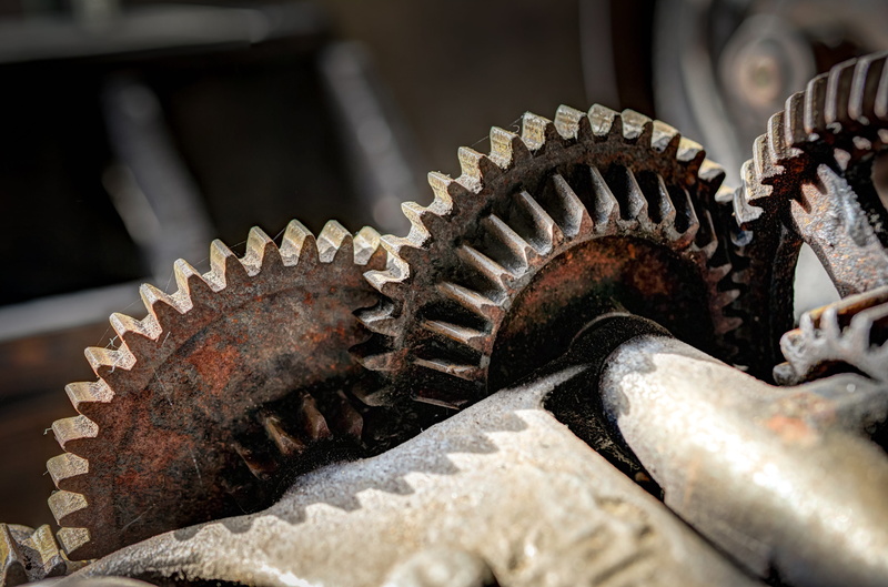 rusty, cogwheel, work tool, 5K, fit, machine, gear, serrated, rough, teamwork, manufacturing equipment, close-up, work, machine part, indoors, old, machinery