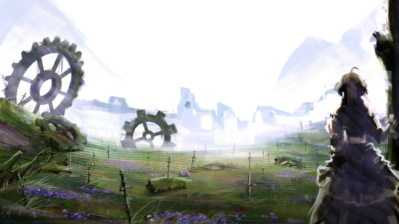 unlimited, lily, girls, 1080P, fate, saber, codes, anime, cogwheel, artwork, series