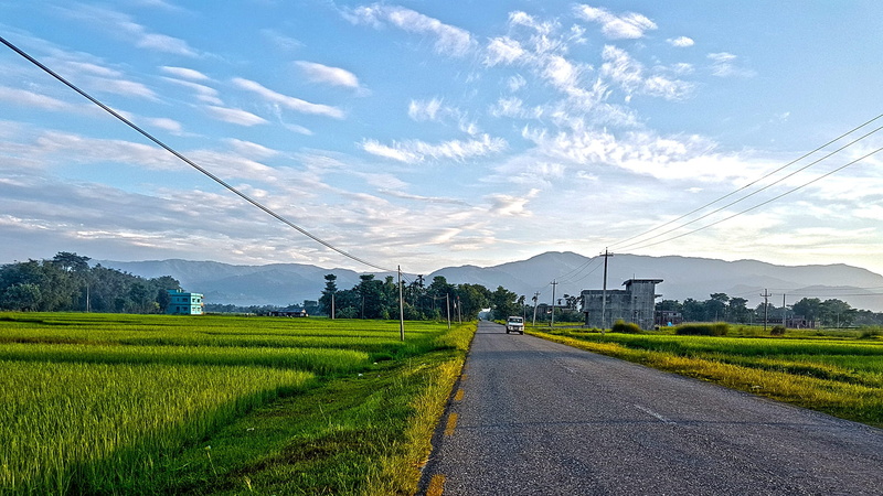 rural scene, scenics - nature, mountain, landscape, field, the way forward, agriculture, environment, transportation, on, tranquility, no people, green color