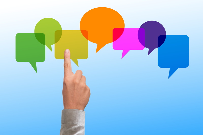 balloons, symbol, connection, social network, exchange, communicate, computer icon, communication, blue background, finger, clouds, human hand, discussion