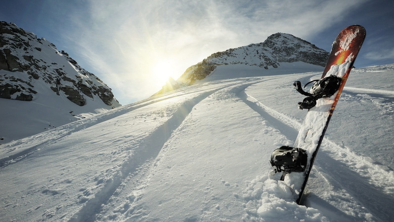 adventure, snowboard, bindings, mountain range, sky, snowboards, winter sport, black, non-urban scene, cold temperature, beauty in nature, snow, orange
