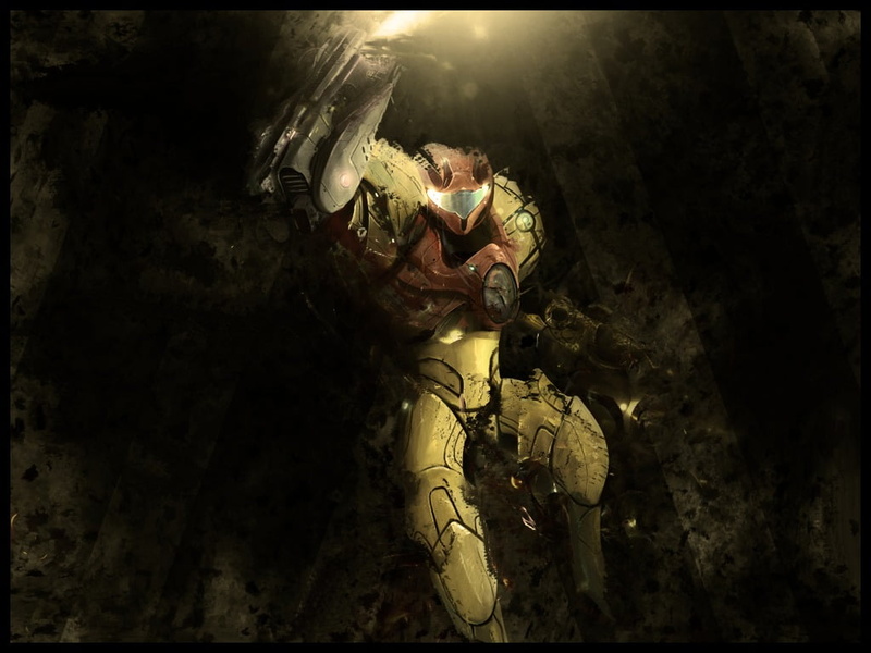 video games, high angle view, working, architecture, machinery, men, indoors, effort, people, 480P, security, safety, protection, Metroid, robot