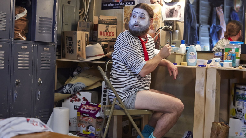 person, sitting, chair, 4K, Zach Galifianakis, table, BASKETS, beside, Best TV series