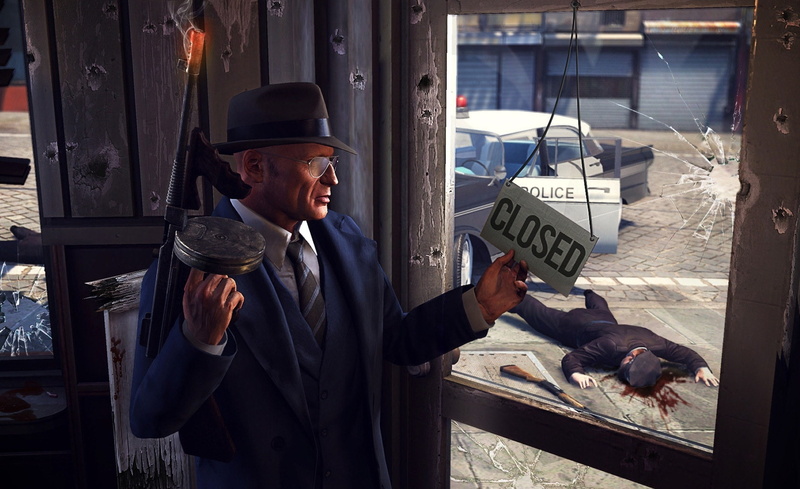 Mafia, one person, Games, adult, males, 1080P, ii, mature adult, day, finance, Other Games, clothing, business, hat, coat, mafia ii, holding, mature men