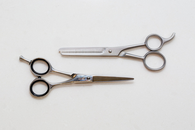 indoors, Haircut, high angle view, scissors, surgical equipment, photo, barber, Barbershop, still life, Hair, metal, work tool, steel, Beauty, close-up