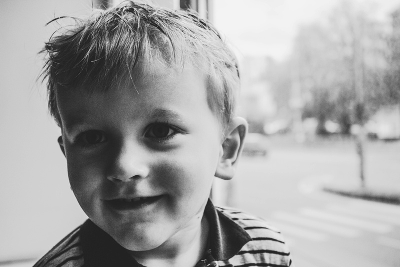 man, baby, eyes, one person, black, looking at camera, son, white, offspring, adorable, childhood, focus on foreground, young, close-up, black-and-white