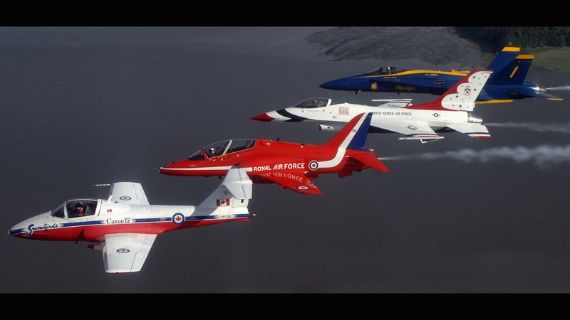 airplanes, angels, 1080P, flying, knights, snowbirds, stunt, blue, thunderbirds, widescreen, royal