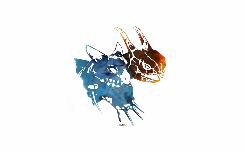 dota, head, dragon, 1080P, dota 2, jakiro, minimalistic, twin, 1920x1200