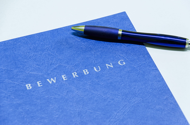 bewerbung, no people, office, text, correspondence, company, writing, writing instrument, curriculum vitae, studio shot, blue, message, education, close-up