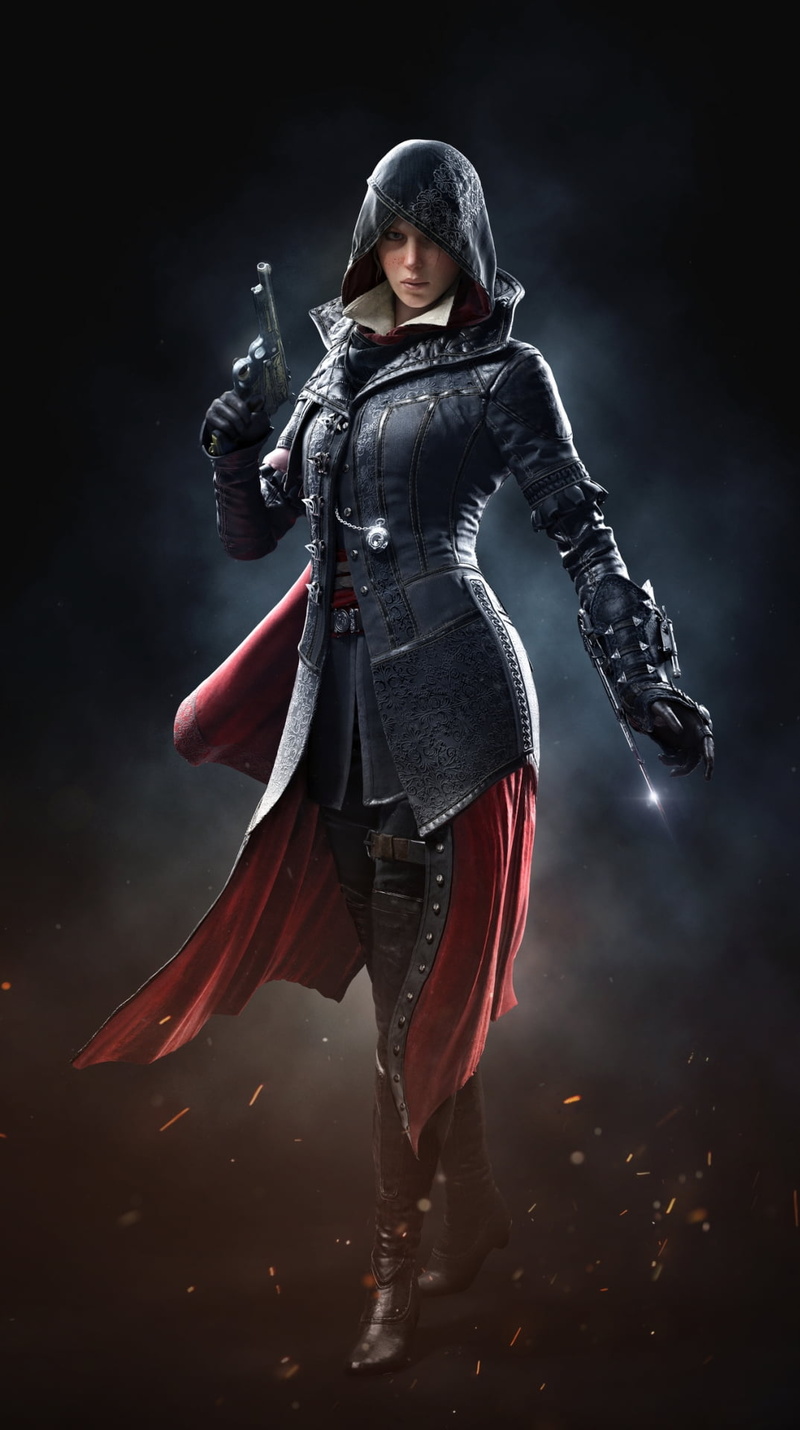 weapon, sign, beautiful woman, assassin, cree, adult, black, one person, character, hair, evie, 1080P, females, motion, mid adult, black hair