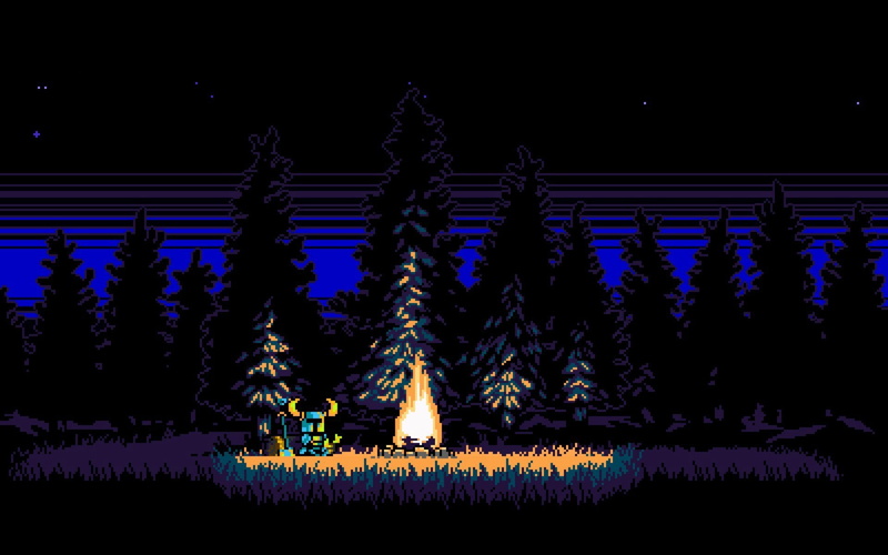 christmas, land, dark, 1080P, digital art, field, illuminated, growth, Pixelated, vintage, retro Games, outdoors, Pixel Art, plant, tree, celebration