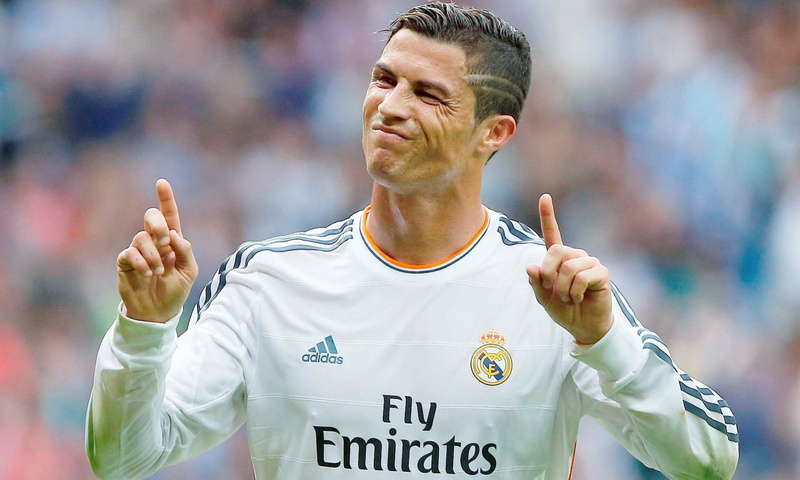 stadium, focus on foreground, cristiano ronaldo desktop backgrounds, excitement, standing, text, lifestyles, gesturing, soccer, 1080P, front view, sport