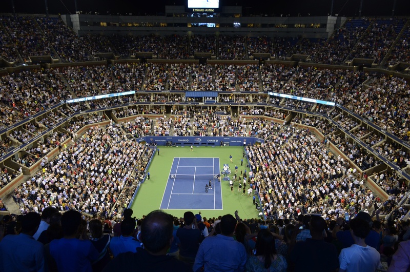 adult, watching, large group of people, group of people, real people, sport, game, audience, leisure activity, spectator, us open, flushing meadows, new york