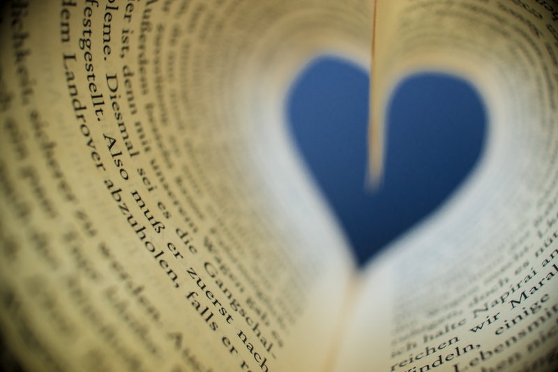 still life, no people, shape, reading, pages, backgrounds, literature, text, 5K, heart shape, selective focus, romance, close-up, page, heart, indoors