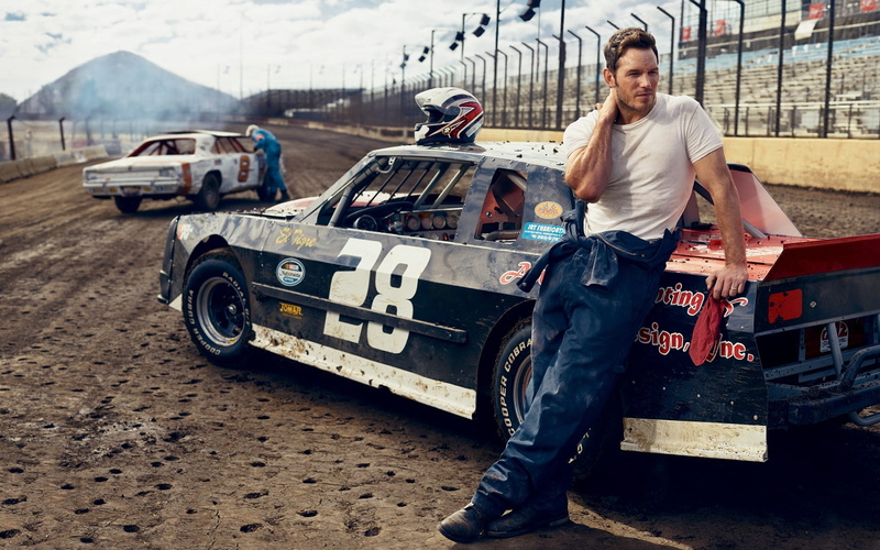 standing, mode of transportation, one person, young adult, vanity, race, motor vehicle, outdoors, chris pratt, day, Male Celebrities, front view, Hollywood Celebrities