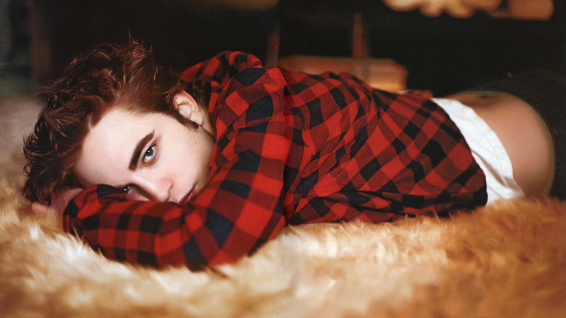 plaid, red, pattinson, robert pattinson, robert, hollywood, print, laying, 1080P, shirt, black, actor, male celebrities