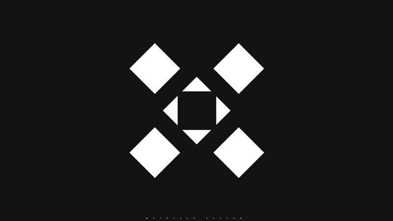 1080P, design, cut out, illuminated, sign, 2D, geometric shape, digital art, low angle view, night, copy space, Photoshop, built structure, minimalism