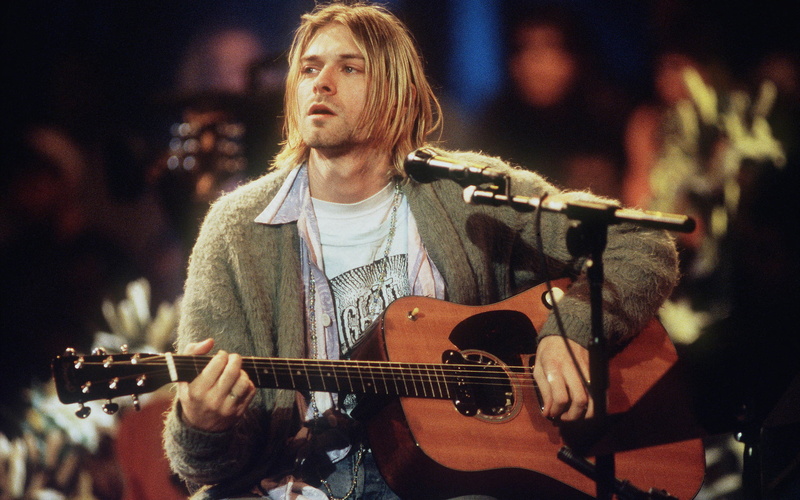 crowd, one person, musician, stage - performance space, cobain, electric guitar, string instrument, nightlife, event, popular music concert, musical instrument