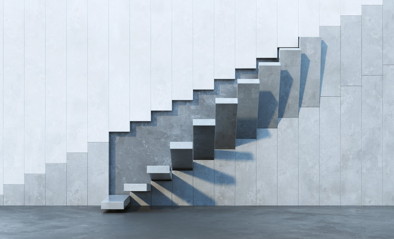 nature, staircase, indoors, wall, solution, 5K, effect, metal, large group of objects, day, steps and staircases, wall - building feature, success, pattern