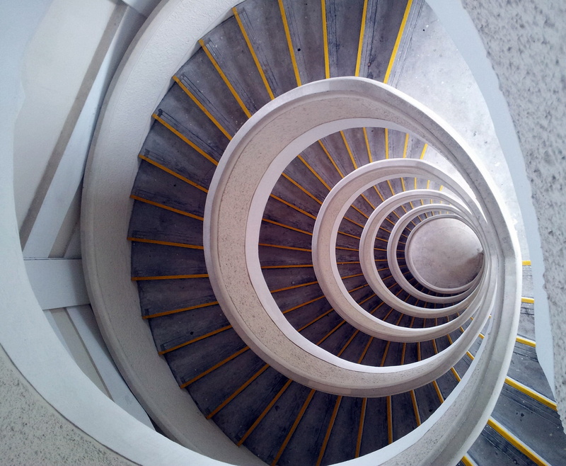 structure, building, 1080P, round, metal, swirl, design, architectural, spiral, staircase, spiralling, stairway, no people, tower, steps, curved, architecture