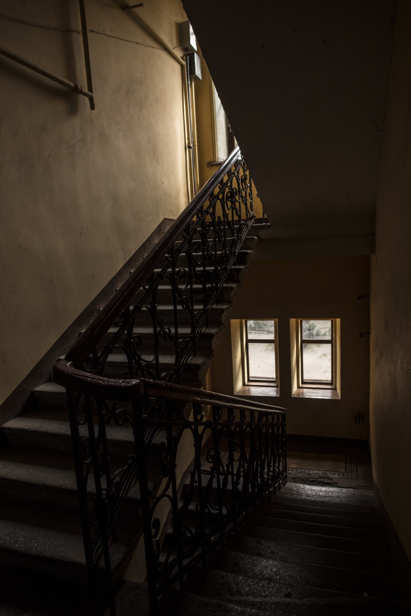 no People, old building, absence, architecture, wall - Building Feature, interior, stylish, Entrance, day, Ladder, dark, railing, style, vintage, interior design