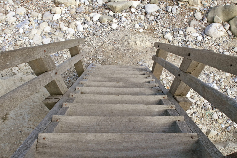 wrought, open, land, lower, stone material, stone - object, concrete, dangerous, falling, walking, sunlight, leading, walk, high angle view, brown, down