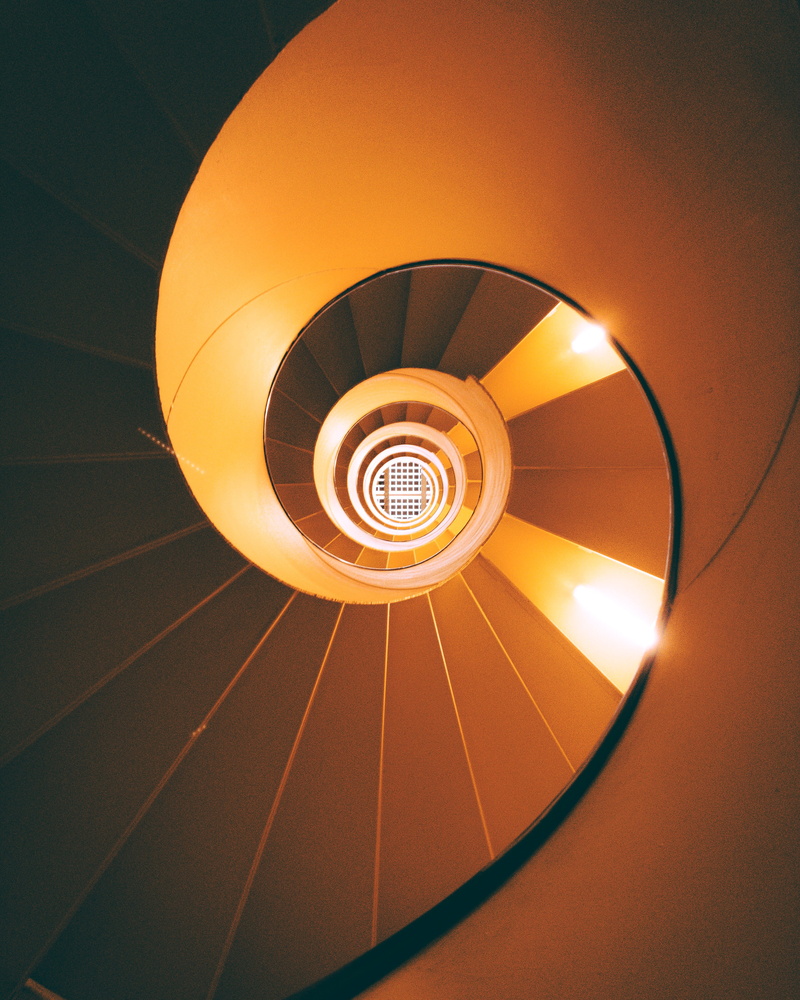 spiral, shape, roof, colour, circle, iphone background, steps, no People, spiral Staircase, hypnotic, color Image, abstract, indoors, upstairs