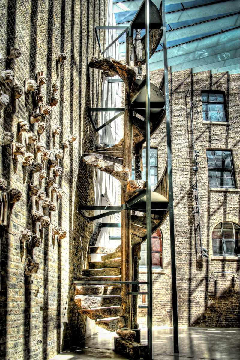 shape, railing, built Structure, structure, wall - building feature, step, perspective, tower, residential district, sunlight, city, urban Scene, building Exterior