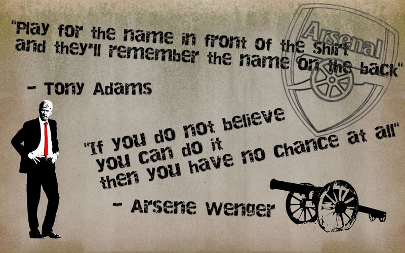 Arsenal, Tony Adams, Arsene Wenger, 1080P, soccer, London, Arsenal Fc, sports, quote