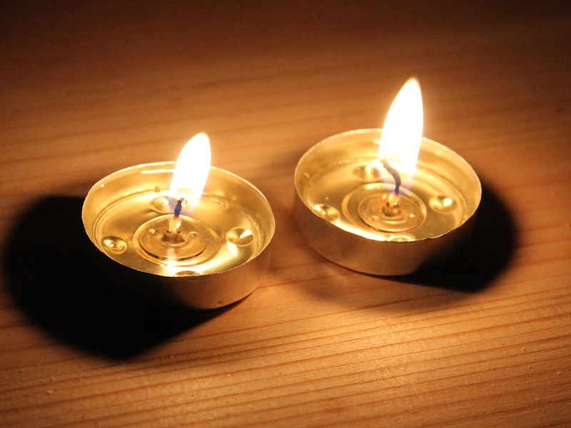fire - natural phenomenon, decoration, event, high angle view, Candles, surface, glowing, lighted, table, Shabbat, Religion, close-up, nature, no people