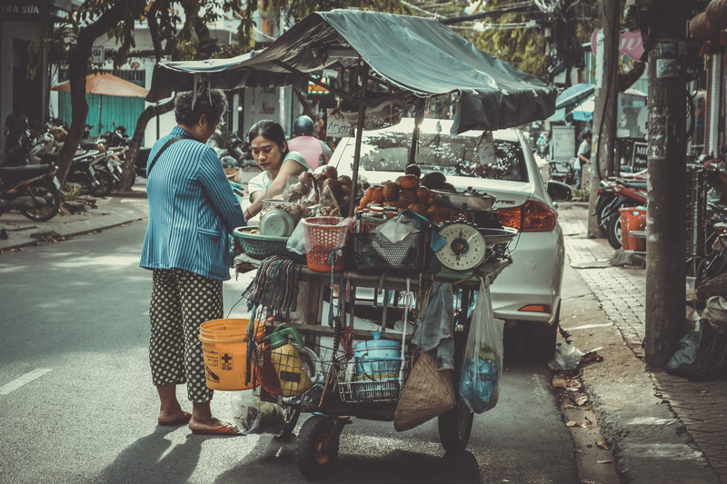 food and drink, #tracynguyenphotoraphy, city, urban, vehicle, shopping, transportation, street, market, incidental people, market stall, cart, vietnamese