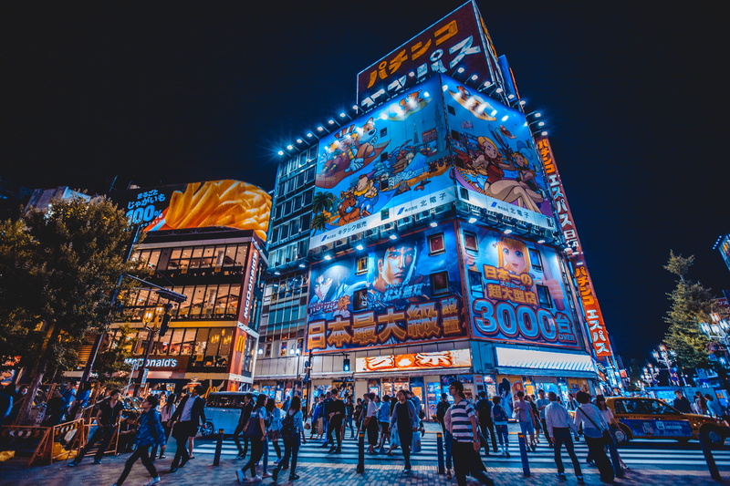 near, real people, road, night, large group of people, outdoors, street, city, architecture, illuminated, time, travel destinations, people, building exterior