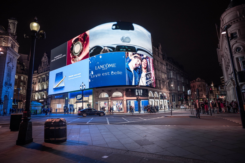 travel destinations, modern, tourism, night life, buildings, commercial, illuminated, commercial building, footpath, city lights, communication, tourists
