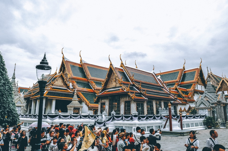 building exterior, travel Destinations, history, nature, bangkok, crowd, 4K, built structure, tourist, large group of people, building, buddhism, wat