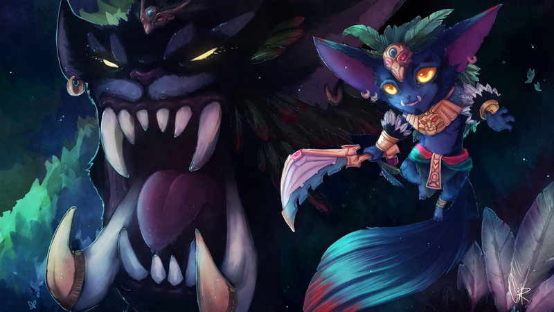 women, animal wildlife, nature, League Of Legends, water, 1080P, Gnar (League Of Legends), portrait, Video Game, arts culture and entertainment, people