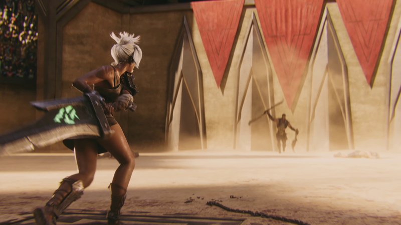 4K, PC gaming, Draven, League of Legends, Riven (League of Legends), video game girls, blonde