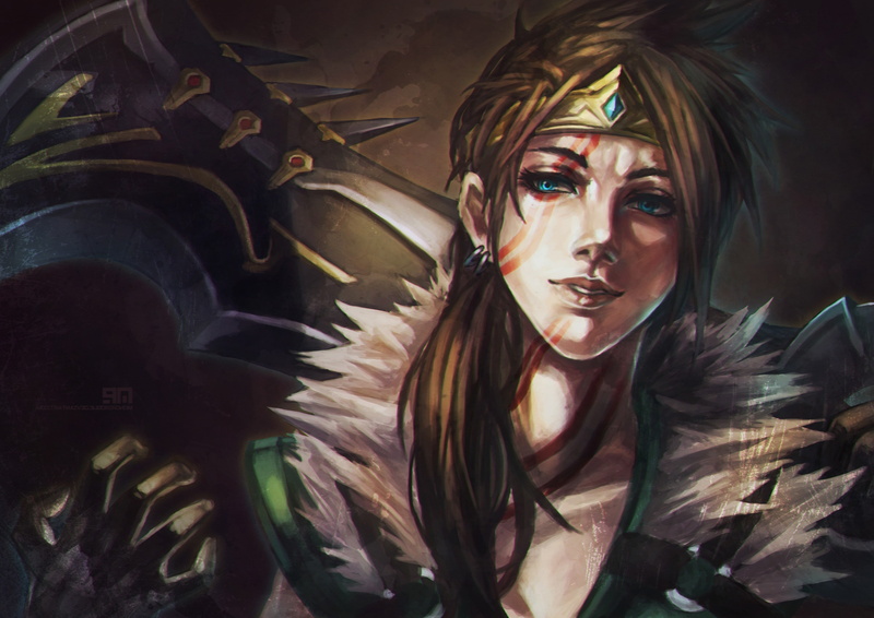 portrait, beauty, adult, headshot, clothing, Draven, real people, lifestyles, women, 2K, front view, looking at camera, beautiful woman, young women, League Of Legends