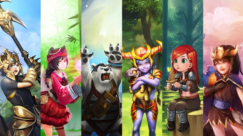 Shyvana, League of Legends, Volibear, Katarina, 1080P, Shyvana  (League of Legends), Jarvan IV, Quinn, Ahri