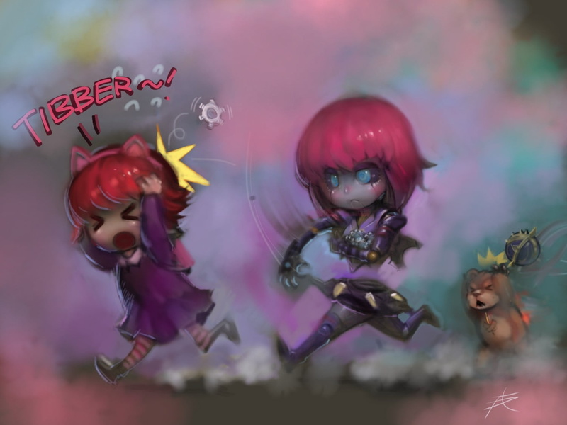 720P, close-up, toy, video games, pink color, League of Legends, art and craft, smoke - physical structure, representation, nature, Orianna, illustration