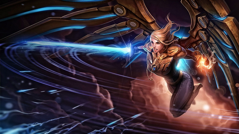 Kayle, 2K, League of Legends, digital art