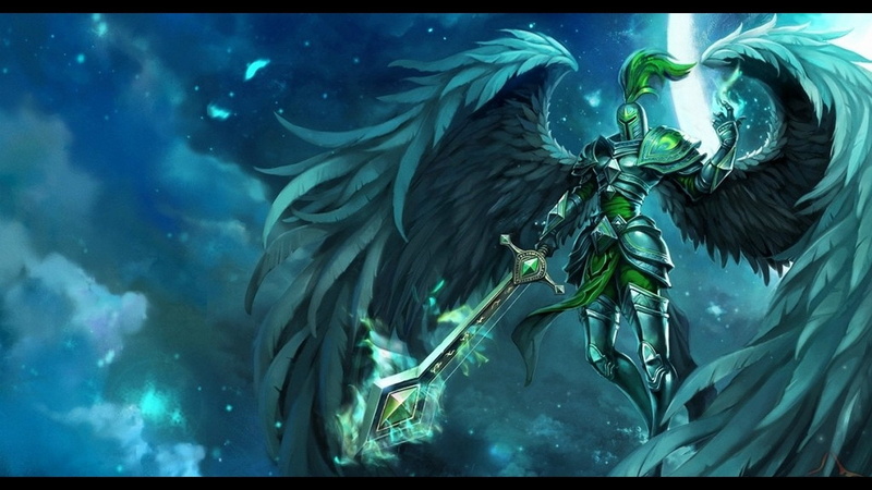digital, transfer print, animal wildlife, Kayle (League Of Legends), swimming, nature, fish, sea life, holding, water, 1080P, wings, swords, auto post production filter