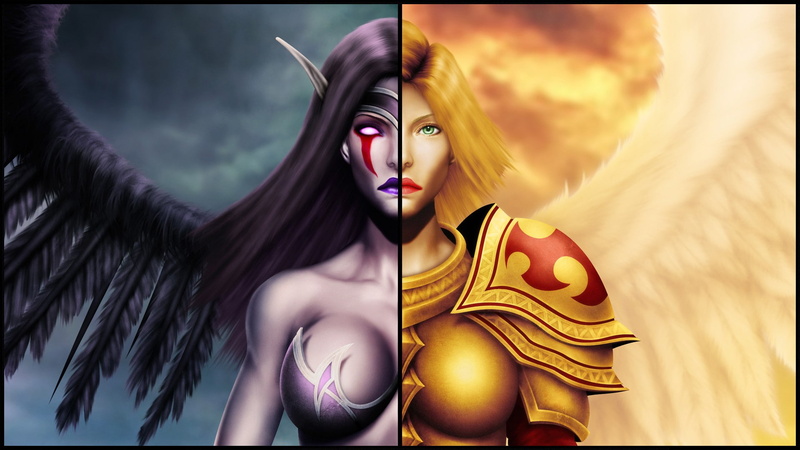Kayle, 1080P, armor, Splitting, angel, League Of Legends, devils, wings, Morgana (League Of Legends), Demacia, Noxus