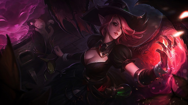 night, women, relaxation, Morgana (League of Legends), lifestyles, people, front view, indoors, looking at camera, high angle view, representation, nightlife